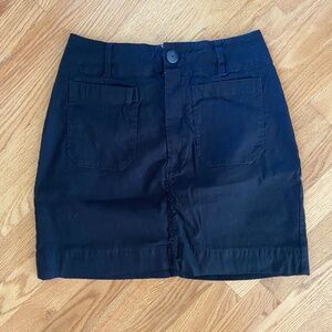 Maeve X Anthropologie The Collete Black Stretch Short Skirt Size Medium